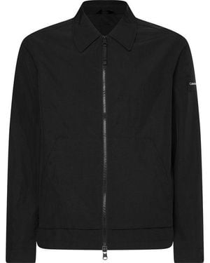 Calvin Klein Lightweight Long Sleeve Overshirt - Black