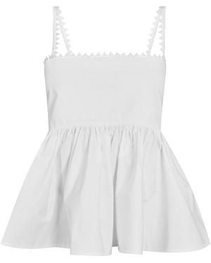 Jacquemus Peplum Top - White