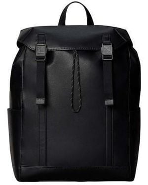 Calvin Klein Emblem Flap Backpack - Black