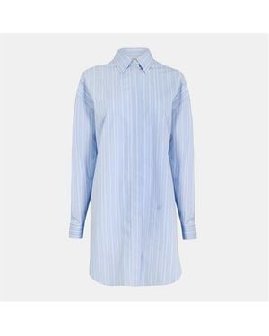 Off-White c/o Virgil Abloh Off Off Poplin Zip Shirt - Blue
