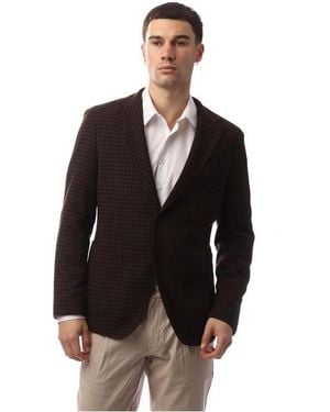 BOSS Heston Structured Shoulders Tailored Fit Single-Breasted Formal Jacket - Black