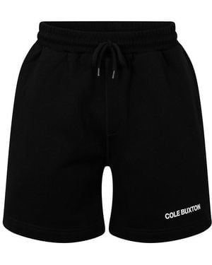 Cole Buxton Fleece Jogger Shorts - Black