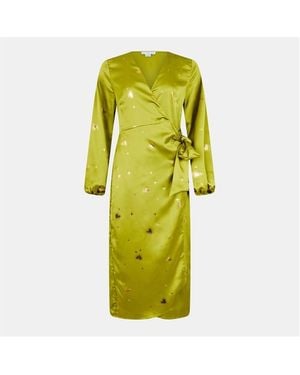 Never Fully Dressed Vienna Wrap Dress - Yellow