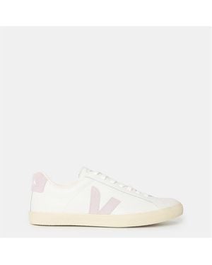 Veja Esplar Leather Court Trainers - White