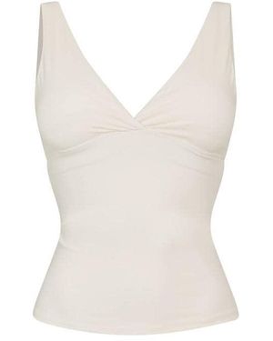 Tala Dayflex V Neck Vest Longer Length - White