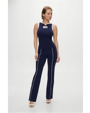 Frankie's Bikinis X Bella Hadid Dreamer Flare Trousers - Blue