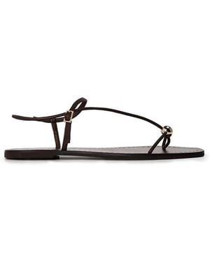Loeffler Randall Lara Flat Sandals - Brown