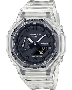 G-Shock Ga-2100 Translucent Skeleton Octagonal Water Resistant Digital Watch - Metallic