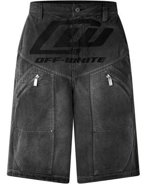 Off-White c/o Virgil Abloh Denim Shorts - Black