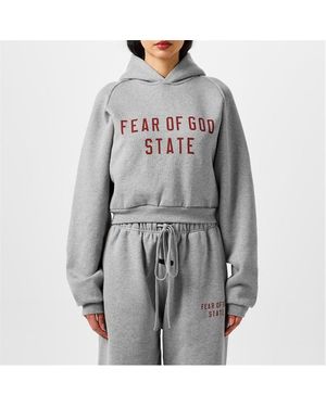 Fear Of God Heavy Fleece State Hoodie - Grey