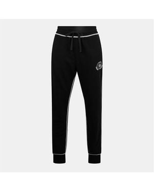 Dolce & Gabbana Open Hem Fleece Relaxed Fit Joggers - Black
