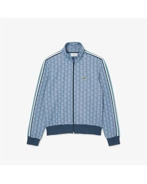 Lacoste Paris Zip-Up Jacquard Track Jacket - Blue