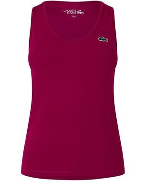 Lacoste Sleeveless Slim-Fit Gym Vest - Purple