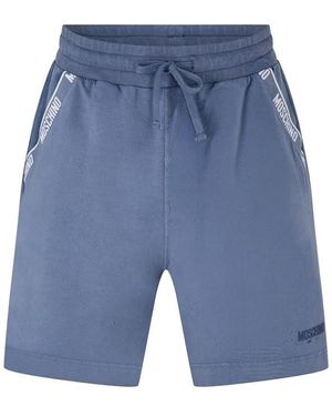 Moschino Fleece Jogger Shorts - Blue