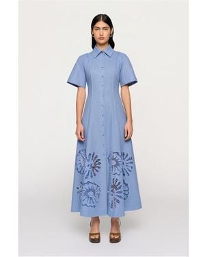 Clea Annalise Shirt Dress - Blue