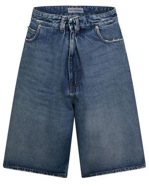 Balenciaga Denim Shorts - Blue