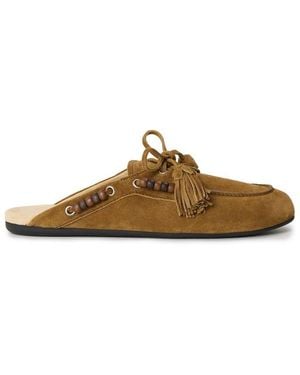 Miu Miu Miu Mocassin Mule Ld64 - Brown