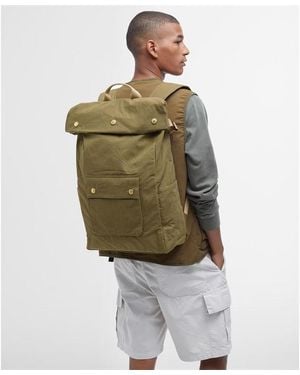 Barbour Transport Foldover Backpack - Green