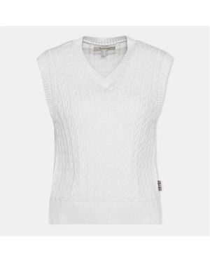 Barbour Hartland Jumper Vest - White