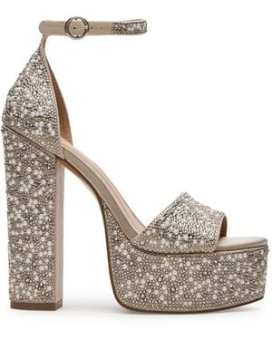 Steve Madden Glam Platform Heels - Grey