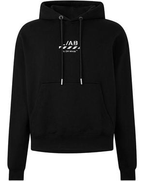 L/AB Off White L/Ab Off Diag Hoody - Black