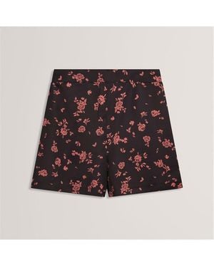 Ted Baker Ted Satin Printed Short - Red