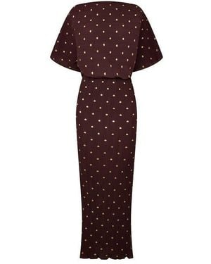 Never Fully Dressed Tilly Plisse Maxi Dress - Red