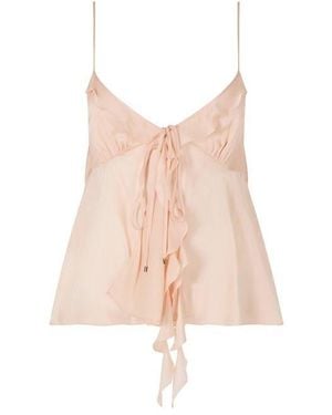 Chloé Silk Lightweight Adjustable Straps Cami Top - Pink