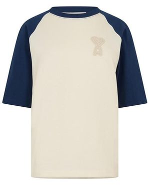 Ami Paris Varsity Oversized T-Shirt - Blue