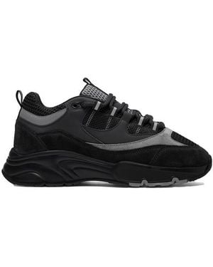Cleens Aero Leather Trainers - Black