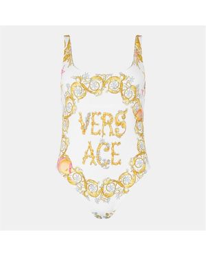 Versace Scoop Neck Swimsuit - Metallic
