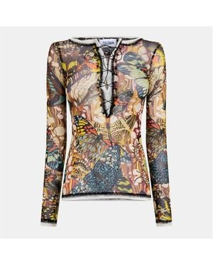Jean Paul Gaultier Papillon Long Sleeve T-Shirt - Multicolour