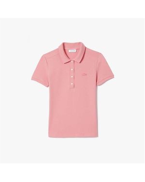 Lacoste Slim-Fit Stretch Mini Piqué Polo Shirt - Pink