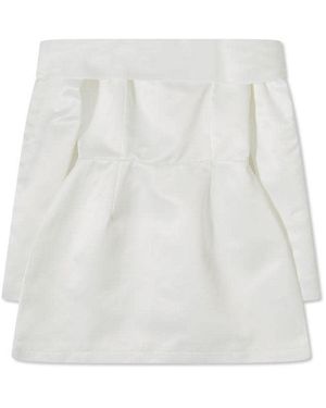 Odd Muse Satin Bardot Mini Dress - White