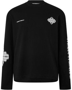 The Couture Club Blurred Long Sleeve T-Shirt - Black