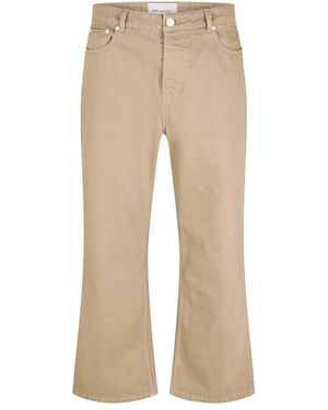 Ami Paris Straight Leg Trousers - Natural
