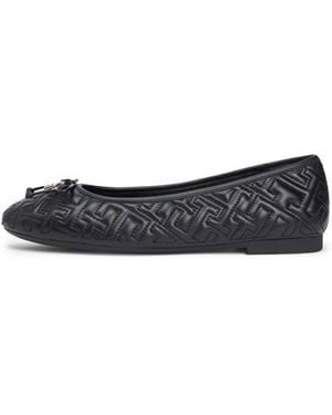Tommy Hilfiger Quilt Ballerina Ballet Court Shoes - Blue