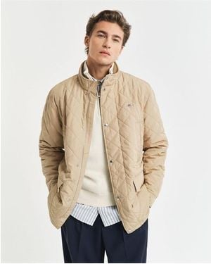 GANT Quilted Windcheater Mid-Length Jacket - Natural