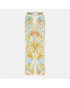 Versace High-Rise Wide Leg Trousers - Metallic