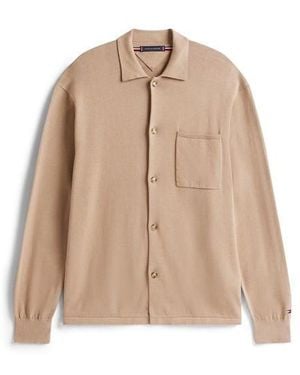 Tommy Hilfiger Tommy Cotton Oshirt Sn54 - Natural