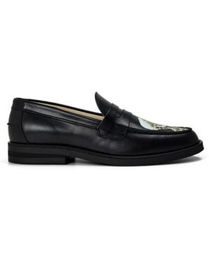 Duke & Dexter Skull Penny Loafers - Black
