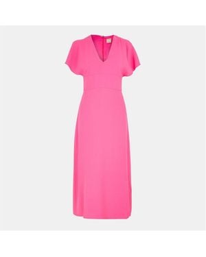 BOSS Dawinga Slim Fit Long Length Dress - Pink