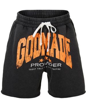 God Made Fleece Jogger Shorts - Orange