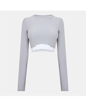On Shoes Lg-Sleeve Performance T-Shirt - Blue