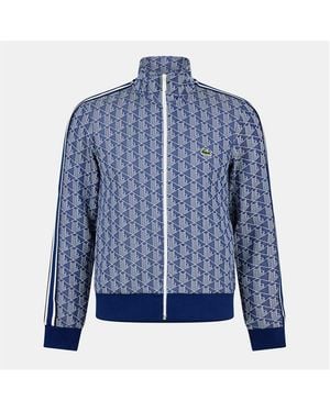 Lacoste All Over Print Tracksuit Top - Blue
