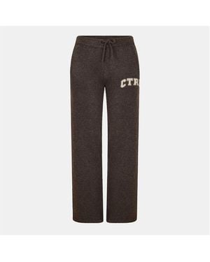 The Couture Club Ctre Jog Knitted Trousers - Brown