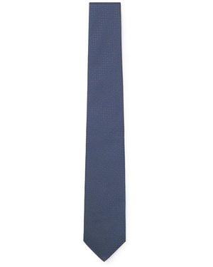 BOSS Luxury Jacquard Woven Tie - Blue