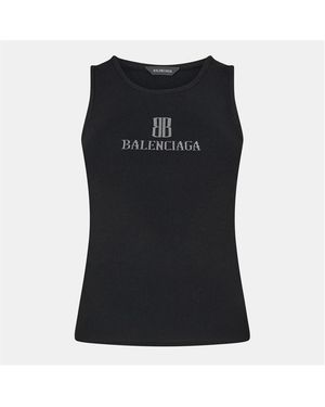 Balenciaga Sleeveless Tops - Black