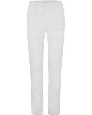 Anine Bing Closed Hem Fleece Joggers - White