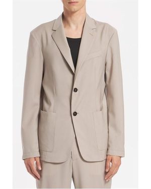 Barena Borgo Virgin Wool Long Sleeve Blazer - Grey